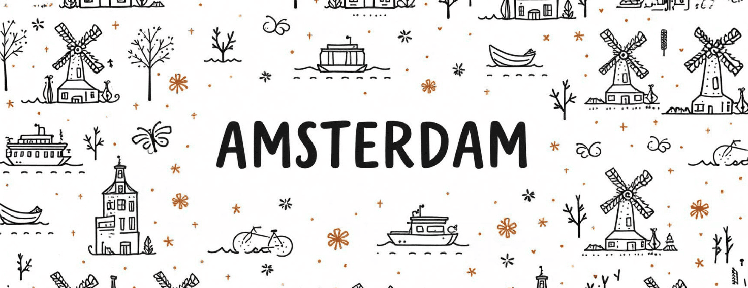 Amsterdam Scenic Doodle
