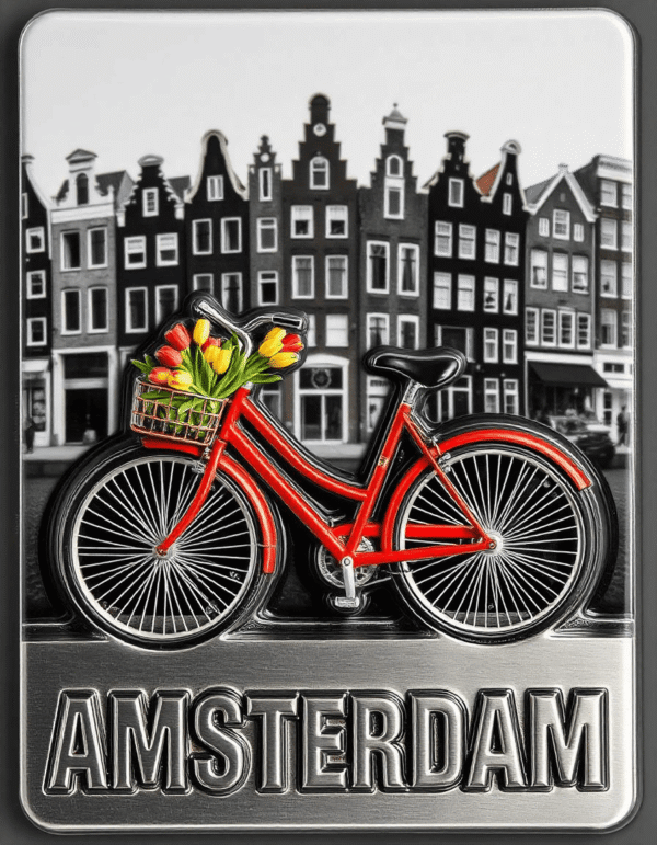 MA-0018 Amsterdam Bike and Canal Magnet