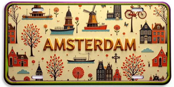 L-003 Amsterdam Whimsical Souvenir Plate