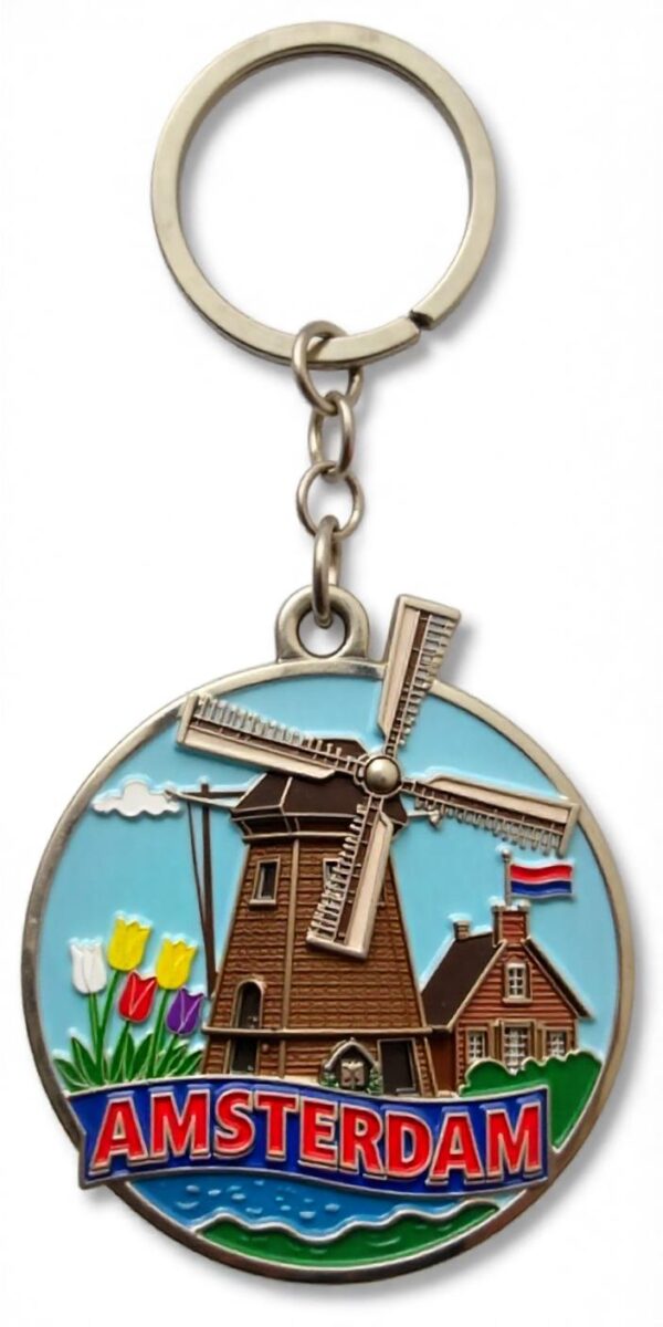 K-004 Amsterdam Gabled Houses Keychain