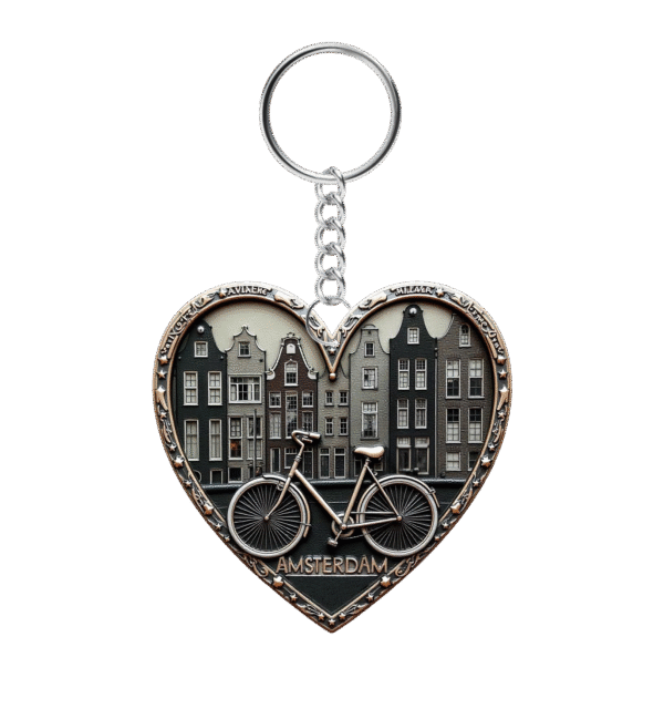 K-001 Amsterdam Heart-Shaped Souvenir Badge